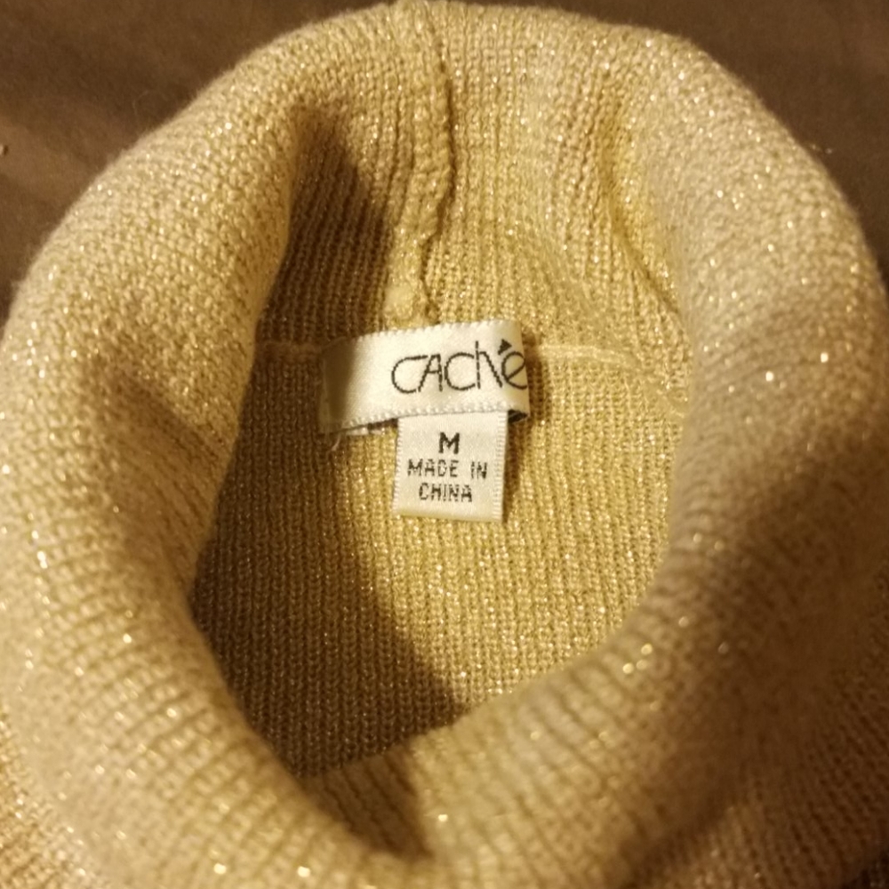 Cach'e Gold sweater - Picture 3 of 4